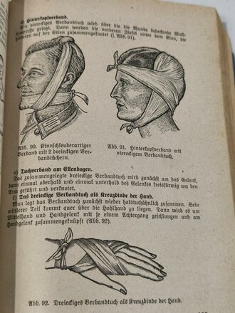 H.Dv.59 M.Dv Kr. 275, L.Dv59 Unterrichtsbuch für Sanitätsunteroffiziere und -mannschaften, datiert 1939, 431 Seiten, gebraucht