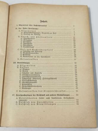 Fernmeldetechnik im Heere, datiert 1939, 105 Seiten, gebraucht