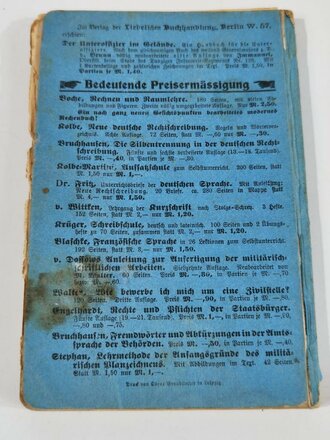 Der gute Kamerad - Ein Lern und Lesebuch für den Dienstunterricht, datiert 1915/16, 253 Seiten, gebraucht