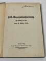 D.V.E.Nr 79 Feld Magazindienstordnung, datiert 3.März.1910, 128 Seiten, gebraucht