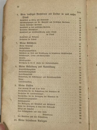 Unterrichtsbuch für den bayrischen Infanteristen und Jäger, datiert 1901, 238 Seiten, gebraucht