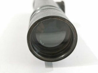 Zielfernrohr ZF4 für G/K43, Hersteller dow ( Opticotechna GmbH, Prerau ). Klare Durchsicht und Absehen. Mit originaler Lederabdeckung