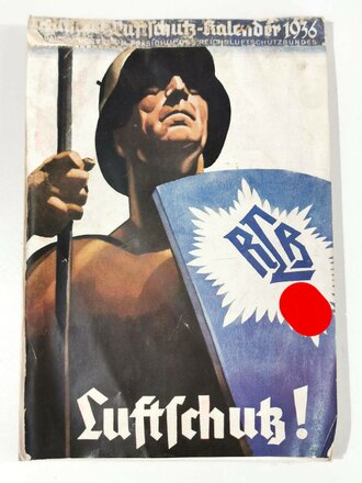 Reichsluftschutz Kalender 1936, Deckbaltt etwas...