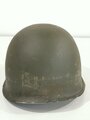 U.S. WWII front seam steel helmet shell, overpainted