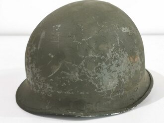 U.S. WWII front seam steel helmet shell, overpainted