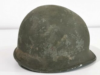 U.S. WWII front seam steel helmet shell, overpainted