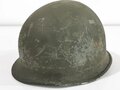 U.S. WWII front seam steel helmet shell, overpainted