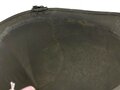 U.S. WWII front seam steel helmet shell, overpainted