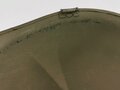 U.S. WWII front seam steel helmet shell, overpainted