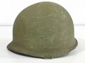 U.S. WWII front seam steel helmet shell, overpainted