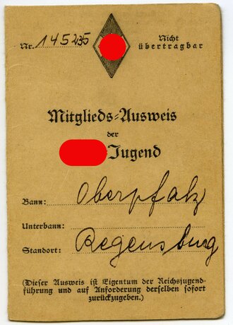 Hitler Jugend Papiernachlass eines Angehörigen des Bann Regensburg, kleine interessante Gruppe eines der Begründer des Standort Regensburg