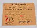 Mitgliedsbuch NSDAP sowie diverse Ausweise einer Frau aus Regensburg. Mitgliedsbuch komplett geklebt bis 1943, aufgenommen in die NSDAP am 1.Mai 1935