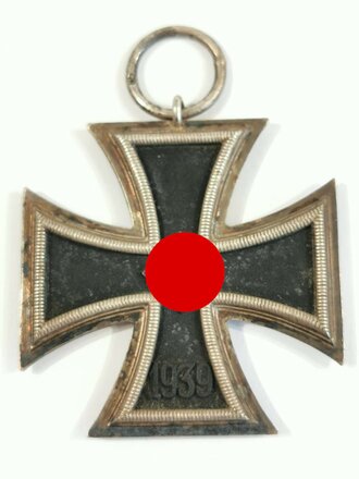 Eisernes Kreuz 2. Klasse 1939, Magnetisches Stück , Hersteller 65 für Klein & Quenzer Idar Oberstein im Bandring, schwärzung des Hakenkreuz 100%