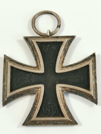 Eisernes Kreuz 2. Klasse 1939, Magnetisches Stück , Hersteller 65 für Klein & Quenzer Idar Oberstein im Bandring, schwärzung des Hakenkreuz 100%