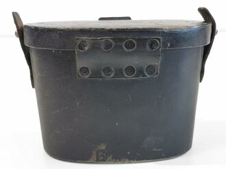 1.Weltkrieg Fernglas 03 in Sperrholzbehälter. Das DF alt überlackiert, klare Durchsicht