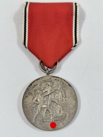 Medaille zur Erinnerung an den 13.März 1938 mit Verleihungsurkunde für einen Feldwebel im Kradschützen Bataillon 2