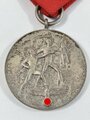 Medaille zur Erinnerung an den 13.März 1938 mit Verleihungsurkunde für einen Feldwebel im Kradschützen Bataillon 2