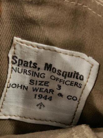 British 1944 dated pair "Spats , Mosquito nursing officers, size 3" Unused, storage wear