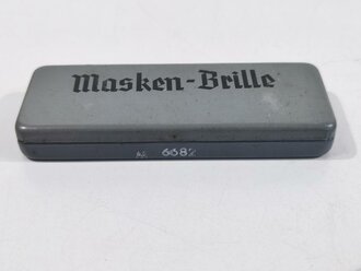 Maskenbrille Wehrmacht, nicht ausgegebenes Set aus altem Fabrikbestand