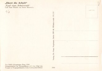 Künstler Ansichtskarte "Kopf einer Arbeitsmaid" Weiblicher Reichsarbeitsdienst