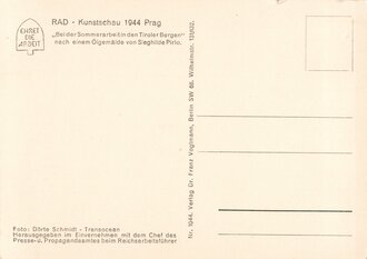 Künstler Ansichtskarte "Bei der Sommerarbeit in den Tiroler Bergen" Weiblicher Reichsarbeitsdienst