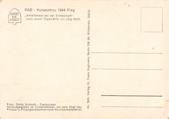 Künstler Ansichtskarte "Arbeitsmaid bei der...