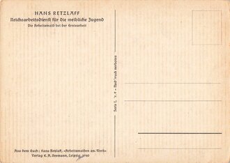 Ansichtskarte Weiblicher Reichsarbeitsdienst "Hanz Retzlaff Reichsarbeitsdienst für die weibliche Jugend"