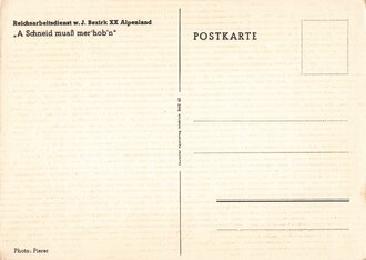 Ansichtskarte Reichsarbeitsdienst der weiblichen Jugend "A Schneid muaß mer hobn"