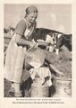 Ansichtskarte Reichsarbeitsdienst der weiblichen Jugend "Die Arbeitsmaid lernt alle bäuerlichen Arbeiten kennen"