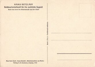 Ansichtskarte Weiblicher Reichsarbeitsdienst "Hanz...