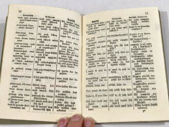 Sprachführer für den Verkehr mit Verwundeten und Gefangenen - Französisch-Deutsch-Englisch-Russisch, 49 Seiten, gebraucht, A3