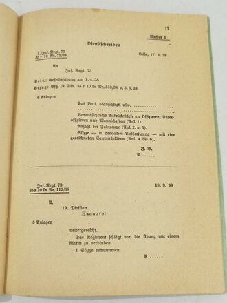 H.Dv.30 M.Dv.Nr. 15 L.Dv.30 Schrift- und Geschäftsverkehr der Wehrmacht, datiert 1939, 39 Seiten, gebraucht, A5