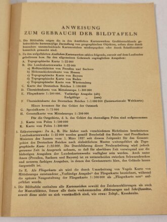 D ( Luft ) 1802 "Bildliche Darstellung der Kartenzeichen in den amtlichen deutschen Karten", datiert 1941, 29 Seiten, gebraucht, A5