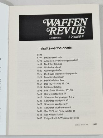 Waffen Revue Nr. 10, Killer-Scheibe, 160 Seiten