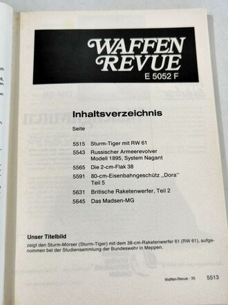 Waffen Revue Nr. 35, Sturm-Tiger  mit 38-cm-Raketenwerfer RW 61, 160 Seiten