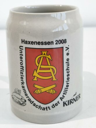 Bierkrug Bundeswehr "Haxenessen 2008 Unteroffizierkameradschaft der Artillerieschule e.V."