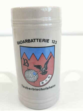 Bierkrug Bundeswehr "Radarbatterie 123 Tauberbischofsheim"