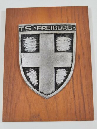 Bundeswehr, dekorative Wandtafel aus Holz "TS. Freibrug" Maße ca. 15 x 20 cm