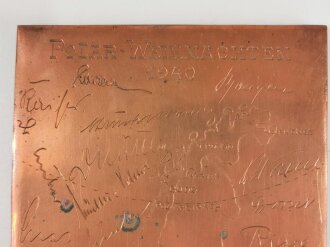 Kupferne Erinnerungsplatte "Polar Weihnachten...