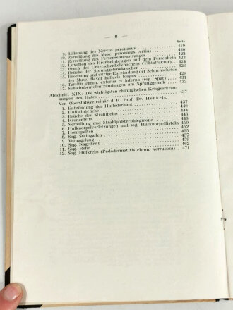 Kriegsveterinärchirurgie, datiert 1942, 477 Seiten, DIN A5