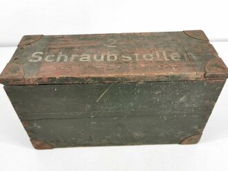 Kasten für Schraubstollen der Wehrmacht. Originallack