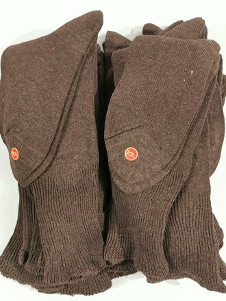 Paar braune Wollsocken Größe 10 1/2,Ein ( 1 ) ungetragenes Paar aus der Zeit des 2.Weltkrieg