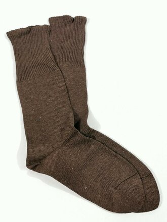 Paar braune Wollsocken Größe 10 1/2,Ein ( 1 ) ungetragenes Paar aus der Zeit des 2.Weltkrieg