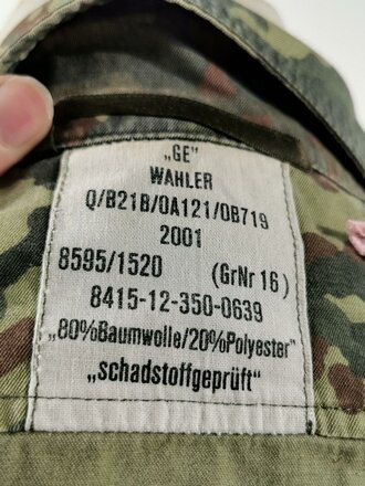 Bundeswehr, Feldbluse flecktarn, gebraucht, Bundeswehr Grösse 16