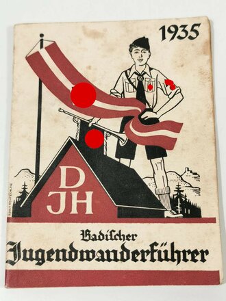 DJH - Badischer Jugendwanderführer, datiert 1935, 48 Seiten, unter A5