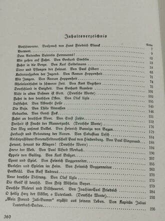 Deutsche Jungend auf Fahrt, datiert 1934, 363 Seiten, A5