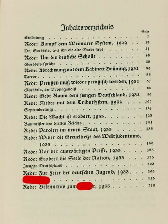 Dr. Goebbels - Revolution der Deutschen 14 Jahre Nationalsozialismus, datiert 1933, 230 Seiten, A5