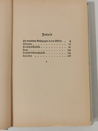 Auf Dorposen für Deutschland - Unsere Kolonien im Weltkreig, datiert 1935, 252 Seiten, A5