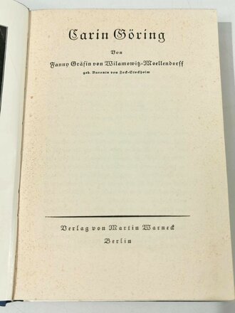 Carin Göring, datiert 1938, 159 Seiten, A5