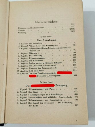 Adolf Hitler " Mein Kampf" blaue Ganzleinenausgabe, komplett